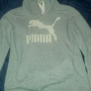 Womens gray Puma hoodie size sm